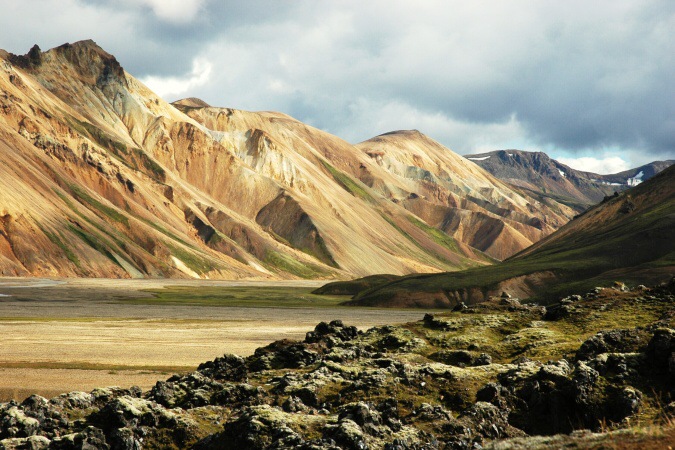 barevné pohoří Landmannalaugar