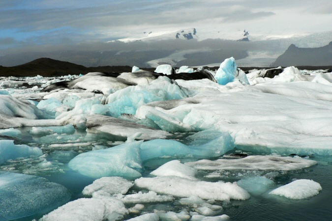 ledovcové jezero Jökullsarlon