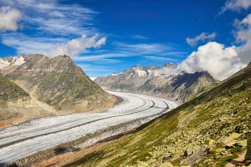 největší alpský ledovec Aletsch